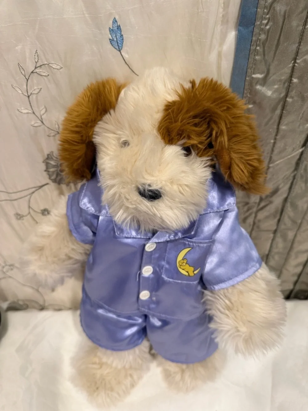 Build-A-Bear Cream Plush Puppy with Satin Tag - Picture 1 of 13